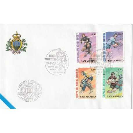 2003 FDC LIBERTAS A.A.S.F.N. SAN MARINO COPPA MOND. DI RUGBY MF81521