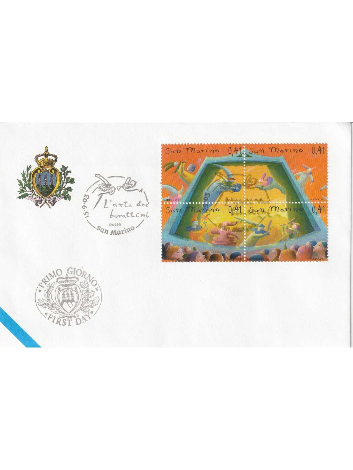 2003 FDC LIBERTAS A.A.S.F.N. SAN MARINO L'ARTE DEI BURATTINI MF81522