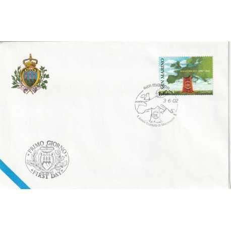 2002 FDC LIBERTAS A.A.S.F.N. SAN MARINO TRATTATO DI MAASTRICHT MF81525