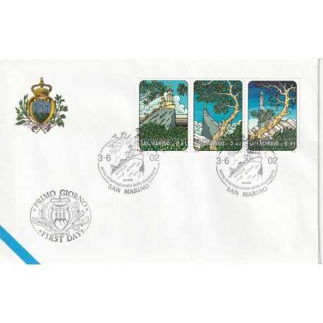 2002 FDC LIBERTAS A.A.S.F.N. SAN MARINO ANNO INTERN. MONTAGNE MF81526