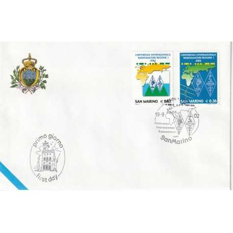 2002 FDC LIBERTAS A.A.S.F.N. SAN MARINO CIR REGIONE 1 MF81529