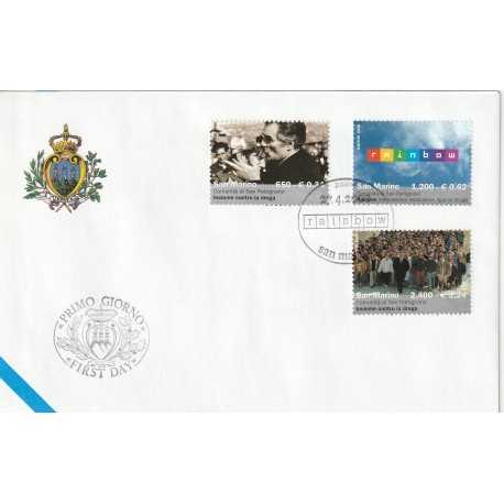 2000 FDC LIBERTAS A.A.S.F.N. SAN MARINO SAN PATRIGNANO CONTRO LA DROGA MF81533