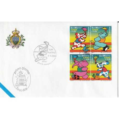 2000 FDC LIBERTAS A.A.S.F.N. SAN MARINO XXVII GIOCHI OLIMPICI MF81534