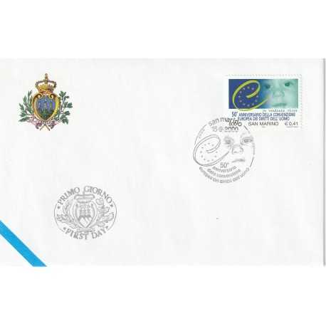 2000 FDC LIBERTAS A.A.S.F.N. SAN MARINO DIRITTI DELL'UOMO MF81537