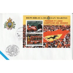 2001 FDC LIBERTAS A.A.S.F.N. SAN MARINO CAMP. DEL MONDO MF81540