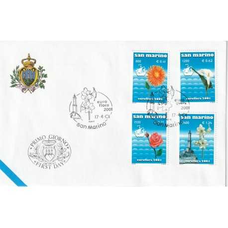 2001 FDC LIBERTAS A.A.S.F.N. SAN MARINO EUROFLORA MF81543