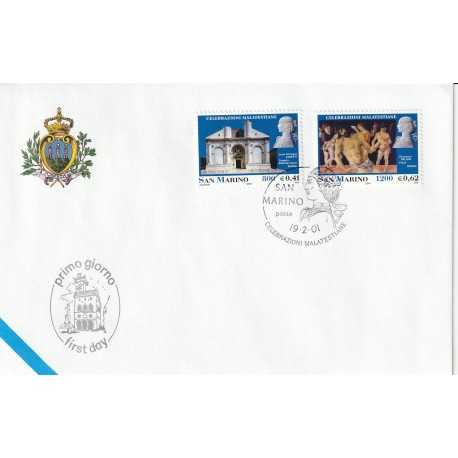 2001 FDC LIBERTAS A.A.S.F.N. SAN MARINO CELEBRAZIONI MALATESTIANE MF81544