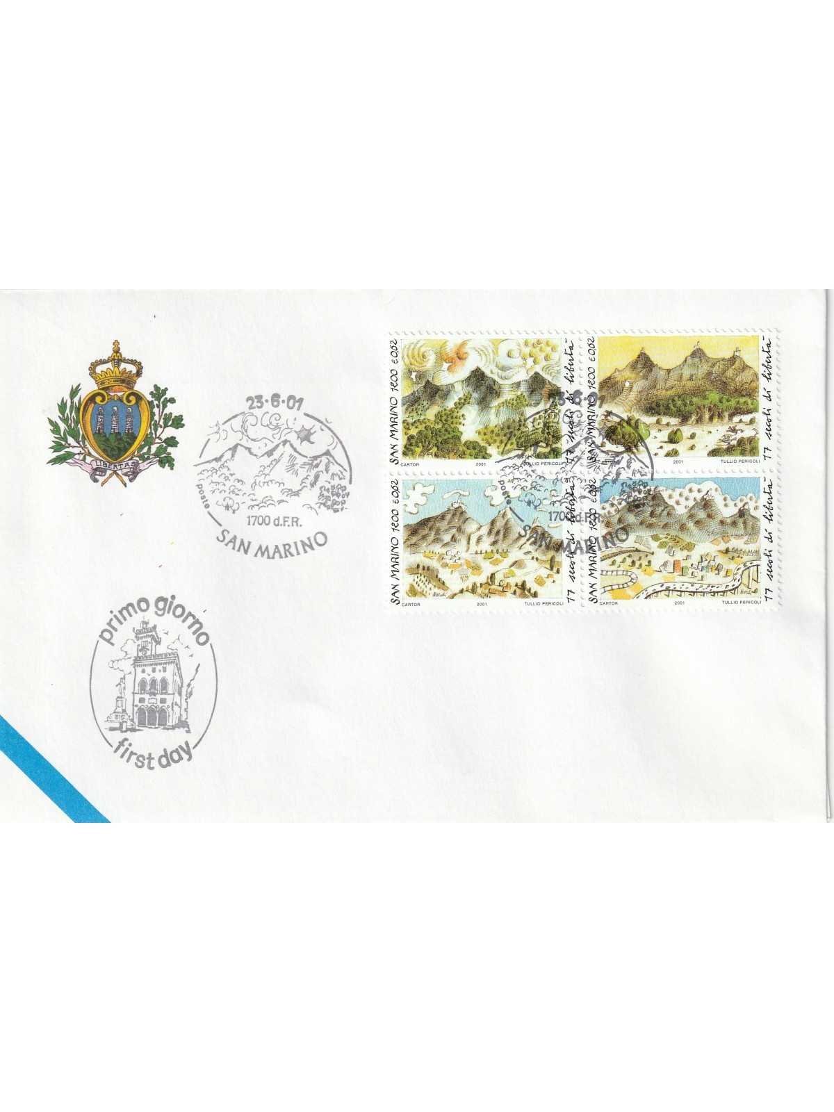 2001 FDC LIBERTAS A.A.S.F.N. SAN MARINO 1700 D.F.R. MF81548