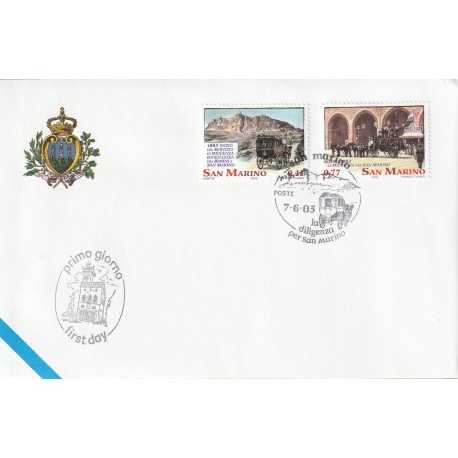 2003 FDC LIBERTAS A.A.S.F.N. SAN MARINO LA DILIGENZA MF81557