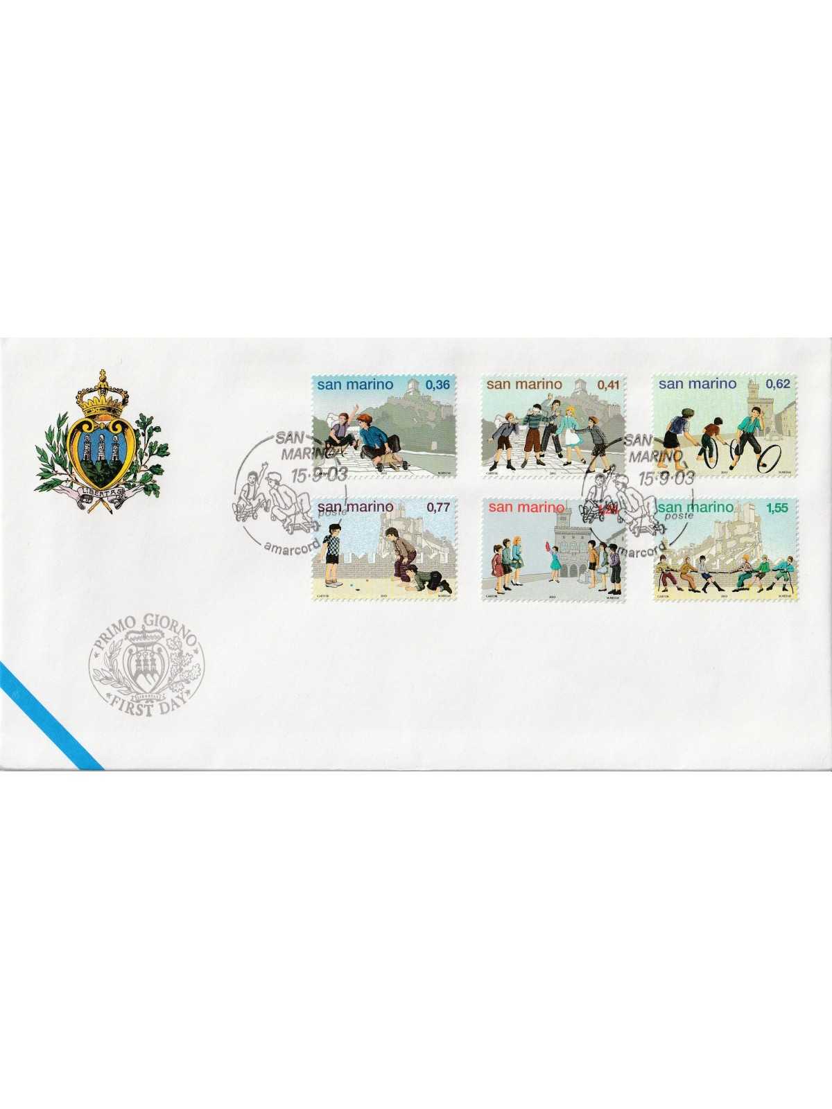 2003 FDC LIBERTAS A.A.S.F.N. SAN MARINO AMARCORD MF81561