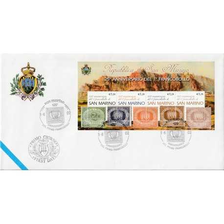 2002 FDC LIBERTAS A.A.S.F.N. SAN MARINO ANN. I FRANCOBOLLO MF81563