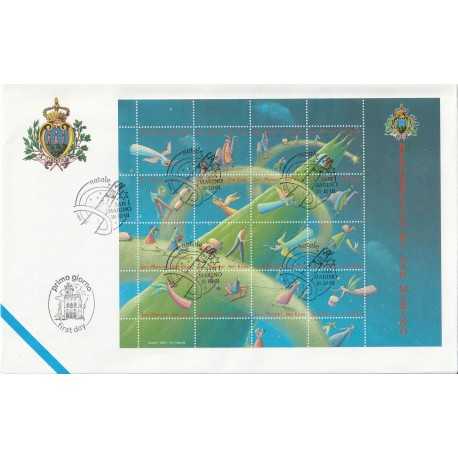 2001 FDC LIBERTAS A.A.S.F.N. SAN MARINO NATALE BF MF81572