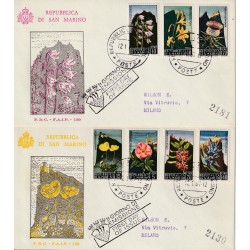 1967 FDC F.A.I.P. SAN MARINO SERIE FIORI MF81580