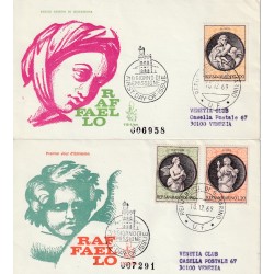 1969 FDC VENETIA SAN MARINO 112-1-2/SM SERIE RAFFAELLO VIRTU' TEOLOGALI MF81599