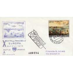 1970 FDC CAPITOLIUM SAN MARINO MOSTRA FIL NAPOLI MF81604