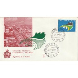 1974 FDC ALA SAN MARINO GIORN. FILATELICA SAN MARINO-RICCIONE MF81631