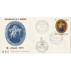 1974 FDC TRE STELLE SAN MARINO NATALE 1974 MF81636
