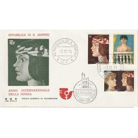 1975 FDC TRE STELLE SAN MARINO ANNO INT. DELLA DONNA MF81642