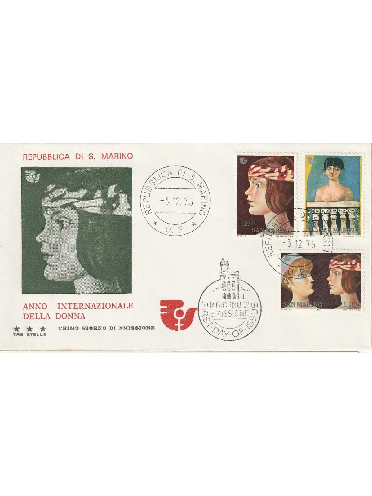 1975 FDC TRE STELLE SAN MARINO ANNO INT. DELLA DONNA MF81642