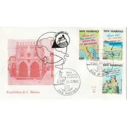 1990 FDC LIBERTAS SAN MARINO ANNO EUROPEO DEL TURISMO MF81655