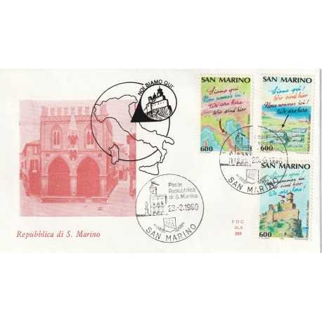 1990 FDC LIBERTAS SAN MARINO ANNO EUROPEO DEL TURISMO MF81655