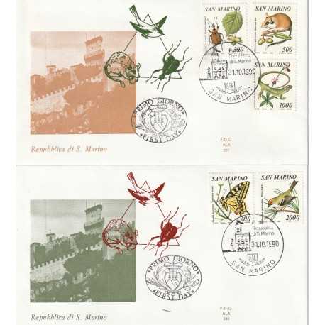 1990 FDC ALA SAN MARINO FLORA E FAUNA MF81667