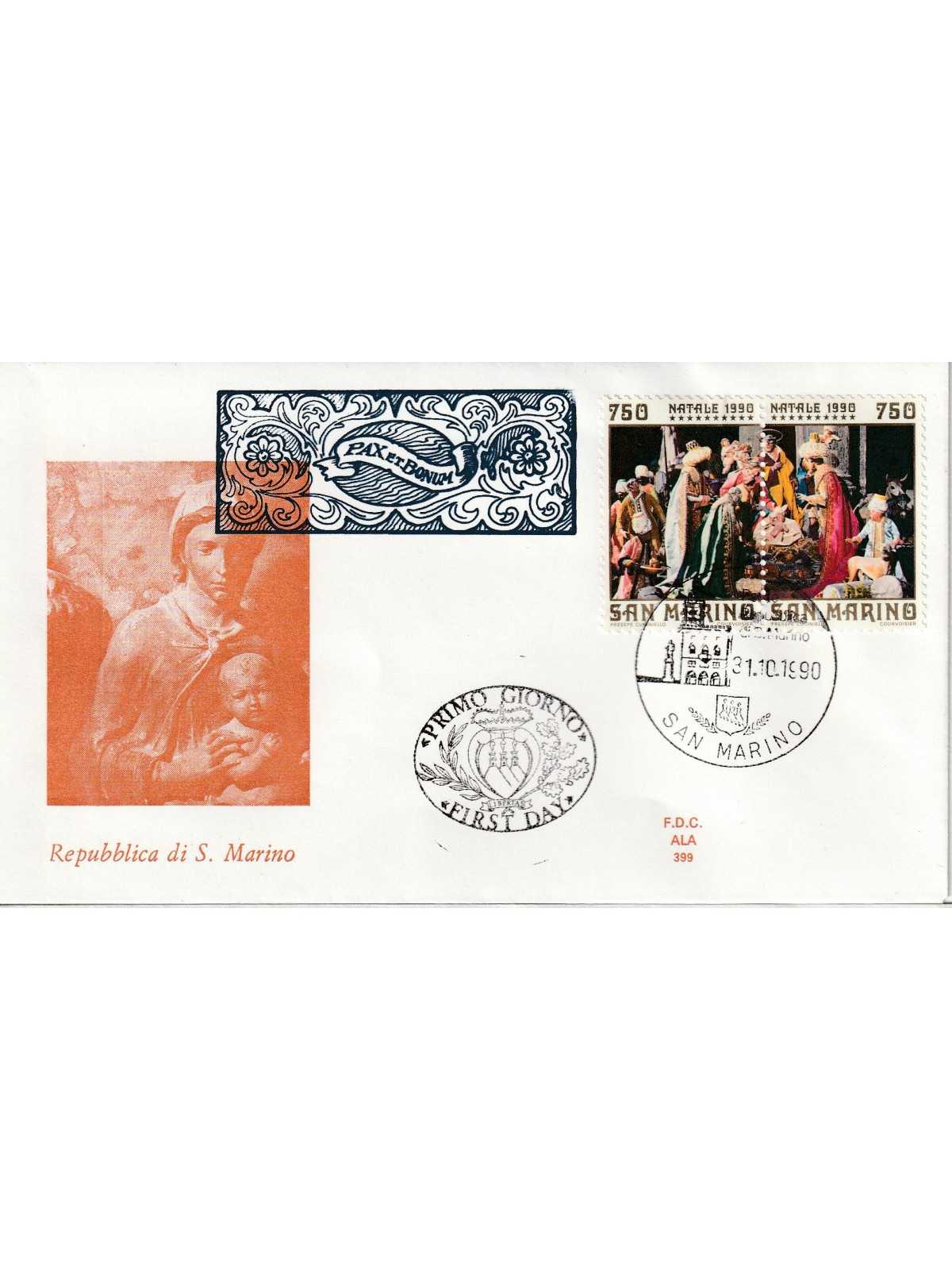 1990 FDC ALA SAN MARINO NATALE 1990 MF81668