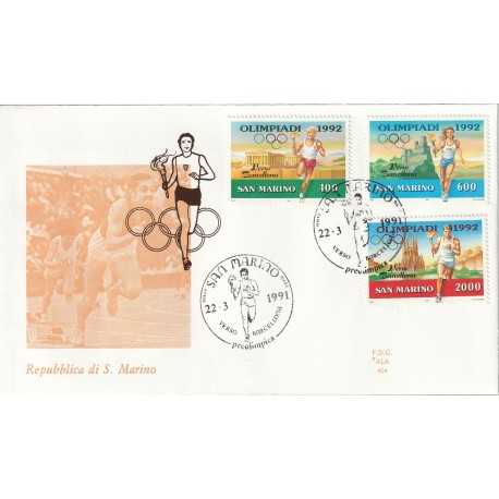 1991 FDC ALA SAN MARINO PREOLIMPICA - VERSO BARCELLONA MF81674