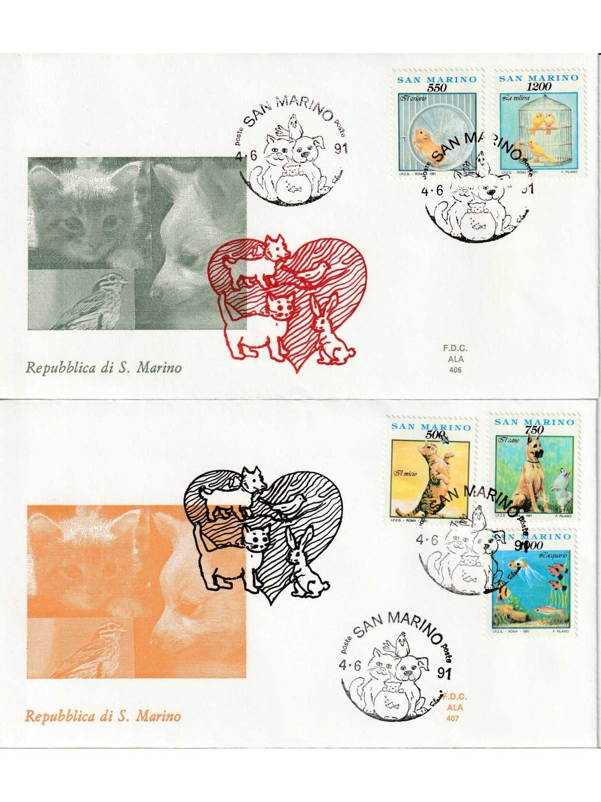 1991 FDC ALA SAN MARINO COSE,GESTI E AFFETTI DI OGNI GIORNO MF81676