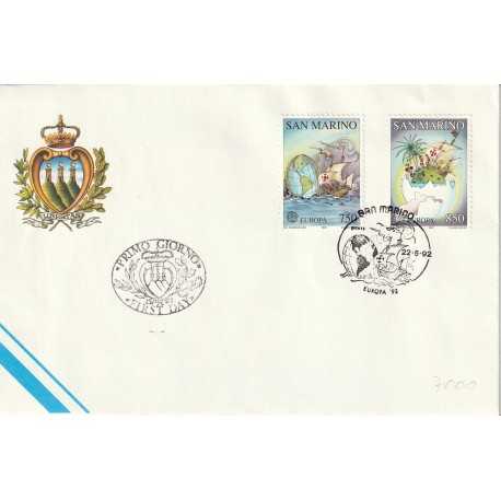 1992 FDC LIBERTAS A.A.S.F.N. SAN MARINO EUROPA 1992 MF81684