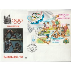 1992 FDC FILAGRANO SAN MARINO OLIMPIADI DI BARCELLONA BF MF81697
