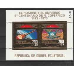 1974 GUINEA ECUATORIALE COPERNICO SPAZIO 1 BF MNH MF55689