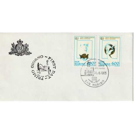 1985 FDC LIBERTAS SAN MARINO ANNO INT. DELLA GIOVENTU'MF81700