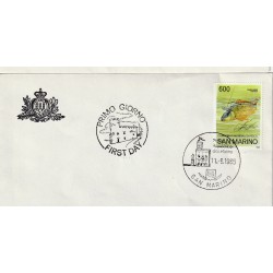 1985 FDC LIBERTAS SAN MARINO CAMP. MOND. DI PESCA MF81705
