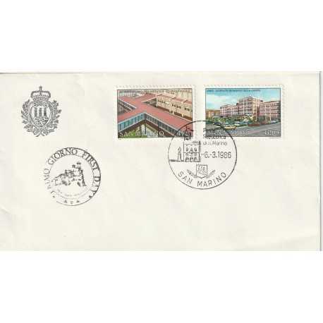 1986 FDC LIBERTAS A.A.S.F.N. SAN MARINO SICUREZZA / SANITA' MF81711