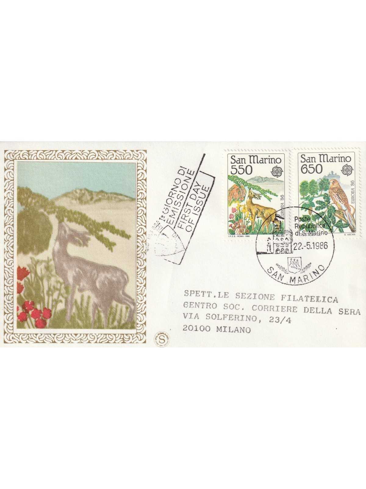 1986 FDC FILAGRANO SAN MARINO EUROPA '86 MF81714