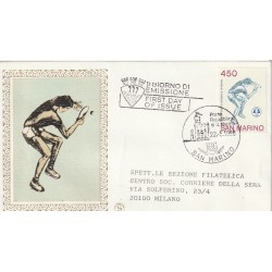 1986 FDC FILAGRANO SAN MARINO CAMP. MOND. TENNIS TAVOLO MF81717
