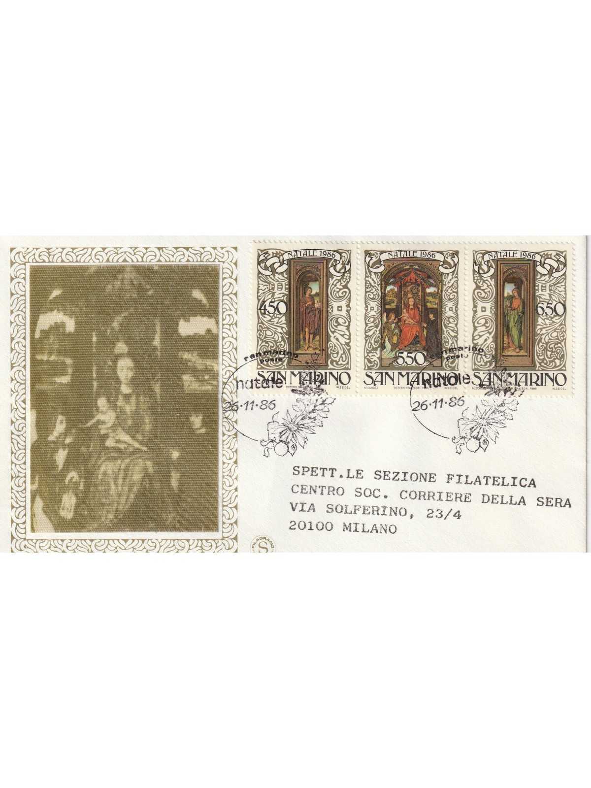 1986 FDC FILAGRANO SAN MARINO NATALE '86 MF81727