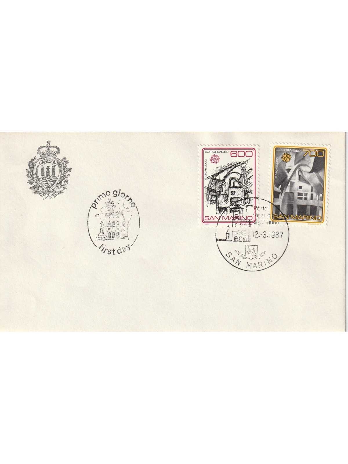 1987 FDC LIBERTAS A.A.S.F.N. SAN MARINO EUROPA - ARCH. MODERNA MF81729