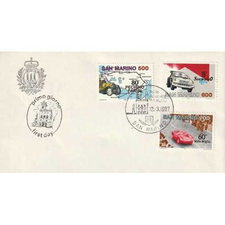 1987 FDC LIBERTAS A.A.S.F.N. SAN MARINO GARE AUTOMOBILISTICHE MF81730