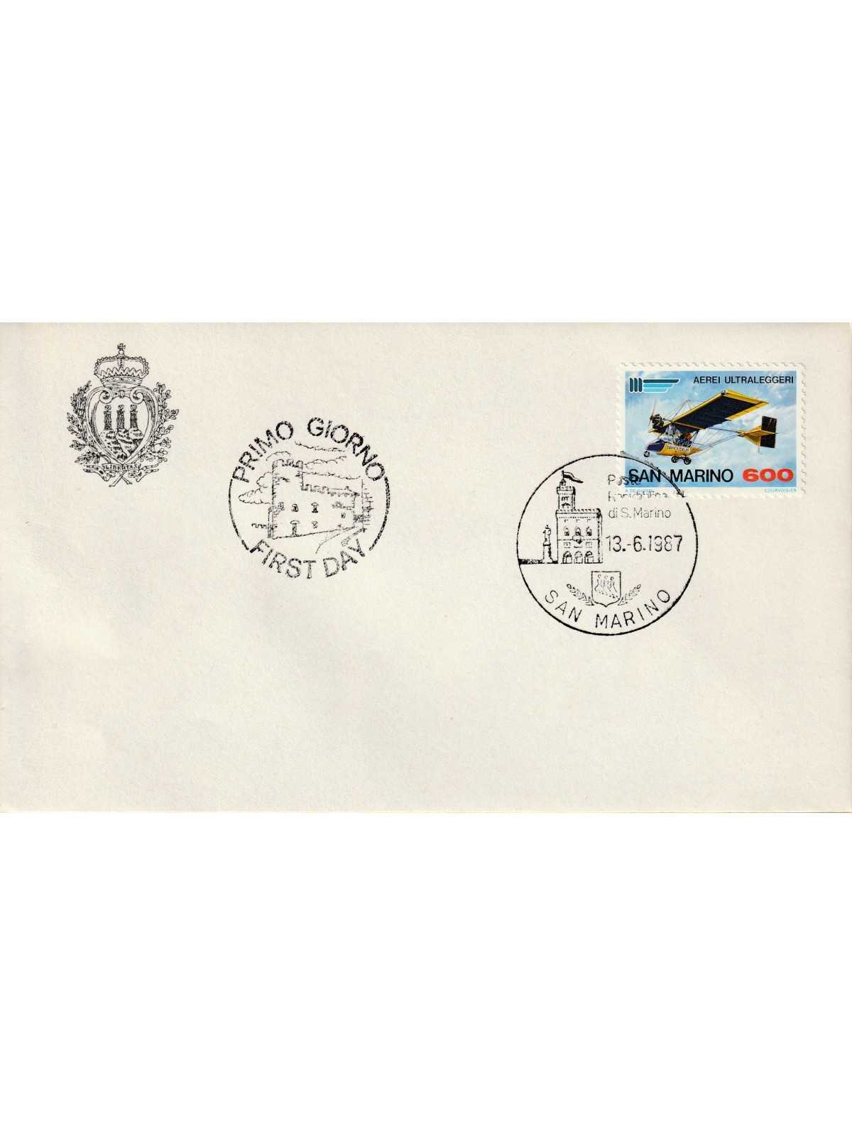 1987 FDC LIBERTAS A.A.S.F.N. SAN MARINO AEREI ULTRALEGGERI MF81731