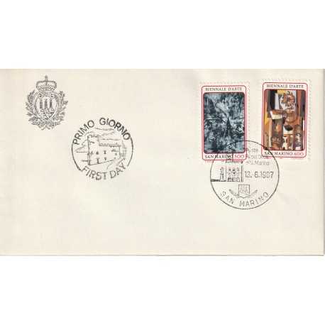 1987 FDC LIBERTAS A.A.S.F.N. SAN MARINO BIENNALE D'ARTE MF81732