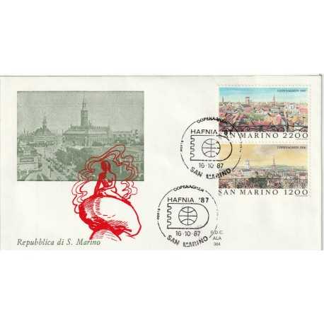 1987 FDC ALA SAN MARINO COPENAGHEN MF81737