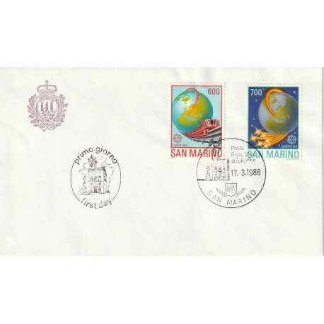 1988 FDC LIBERTAS A.A.S.F.N. SAN MARINO EUROPA 1988 MF81739