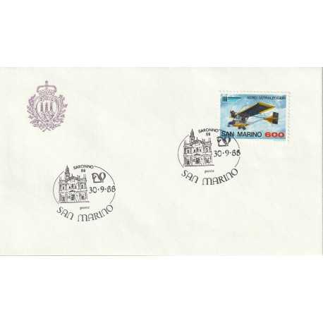 1988 FDC LIBERTAS A.A.S.N.F. SAN MARINO AEREI ULTRALEGGERI MF81746