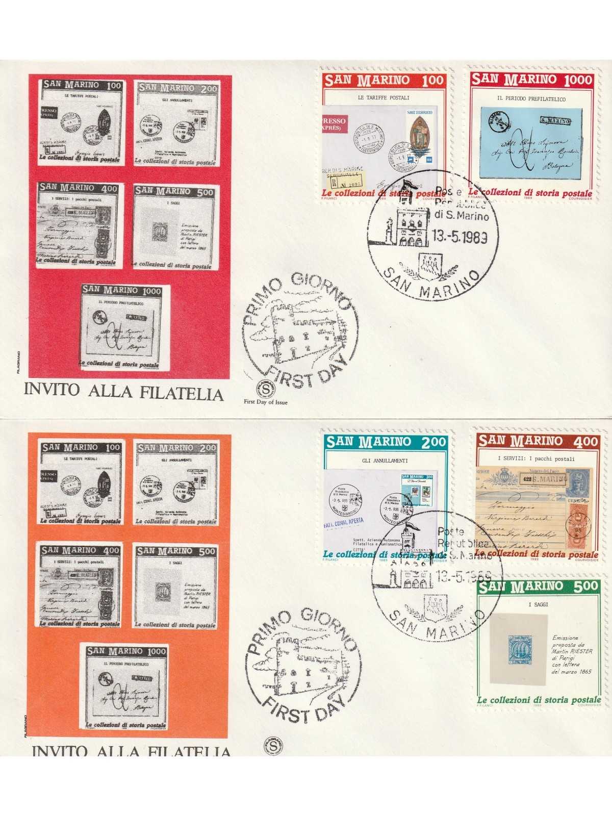 1989 FDC FILAGRANO SAN MARINO SERIE INVITO ALLA FILATELIA MF81748