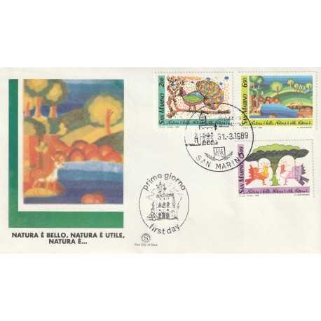 1989 FDC FILAGRANO SAN MARINO NATURA- DISEGNI DI BAMBINI MF81749