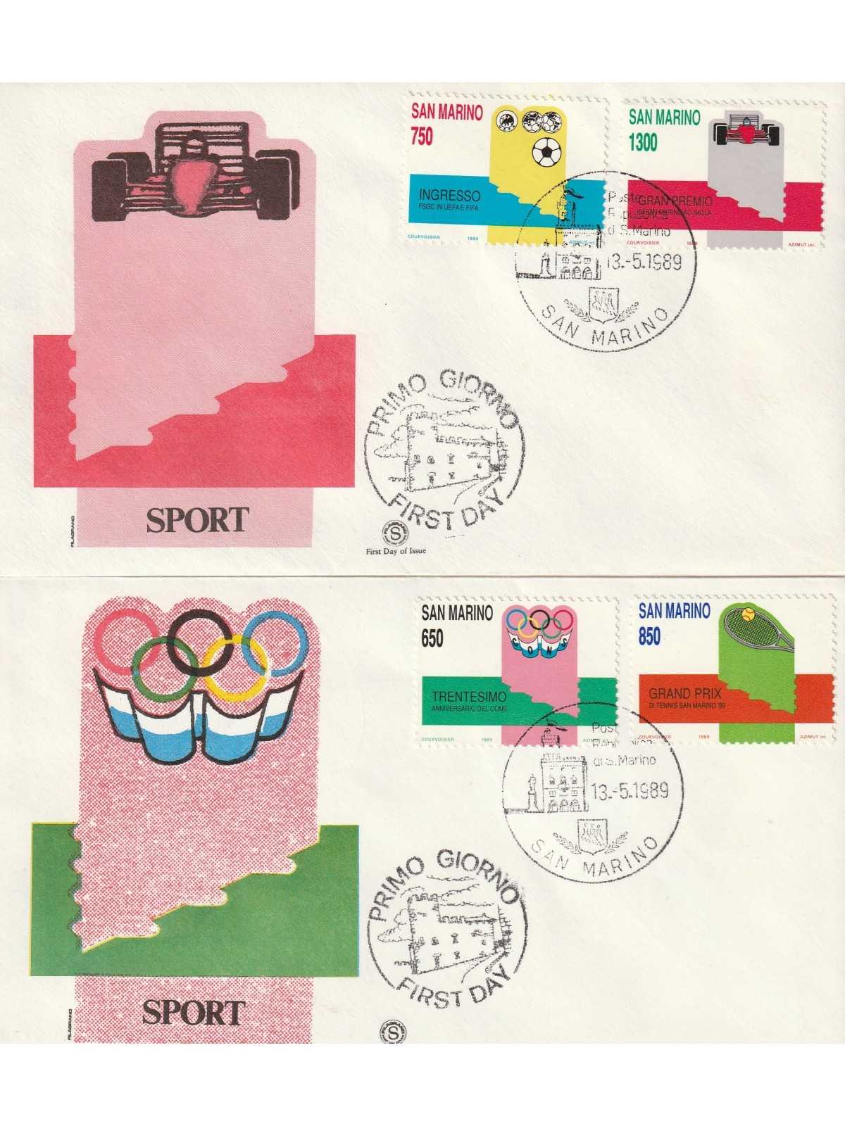 1989 FDC FILAGRANO SAN MARINO SPORT MF81751