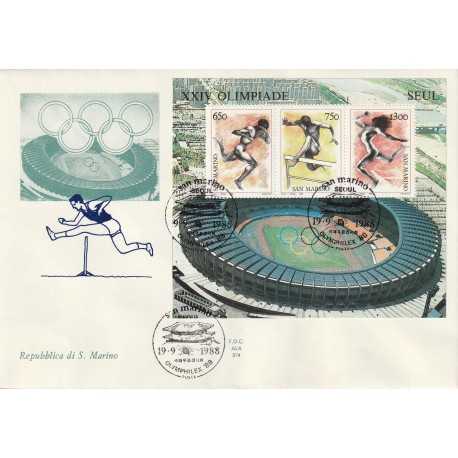 1988 FDC ALA SAN MARINO IOLIMPIADE DI SEUL MF81762