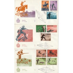 1962 FDC ALA SAN MARINO SERIE CACCIA MODERNA MF81780